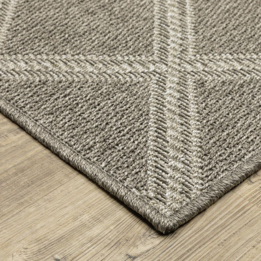 Oriental Weavers Caicos CA02N 1&#39;10&quot; x 7&#39;6&quot; Grey Runner, , large