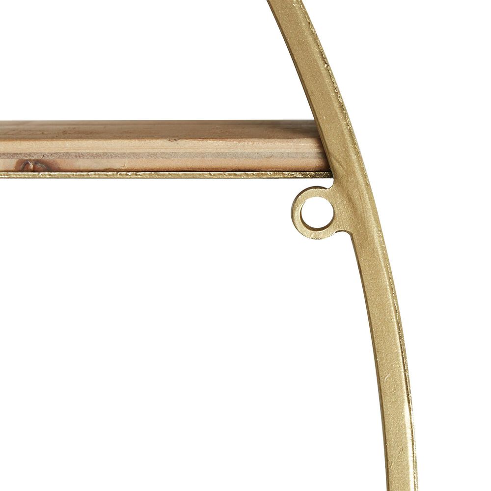 Maple and Jade 28&quot; x 27&quot; Wall Shelf in Gold, , large