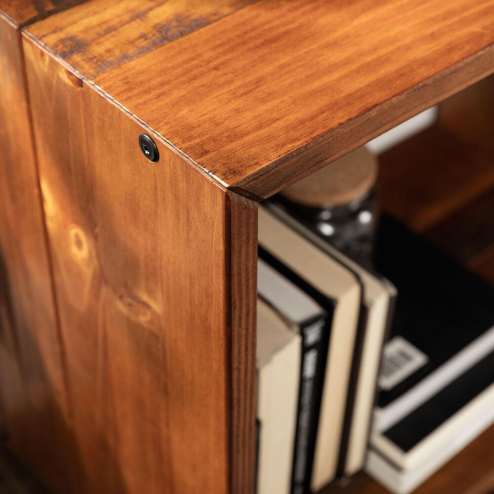 Walker Edison 60&quot; Rustic Solid Wood TV Console in Amber, , large