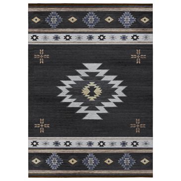 Dalyn Rug Company Phoenix PH4 8" Round Black Indoor/Outdoor Area Rug, , large
