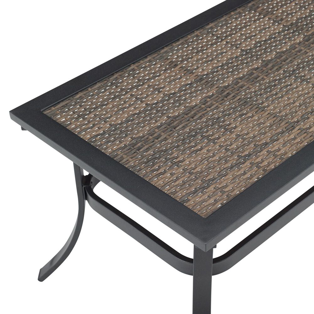 Crosley Furniture Dahlia Patio Coffee Table in Matte Black - Table Only, , large
