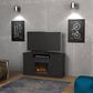 Fabio Flames 48" TV Stand with Electric Fireplace in Black, , large