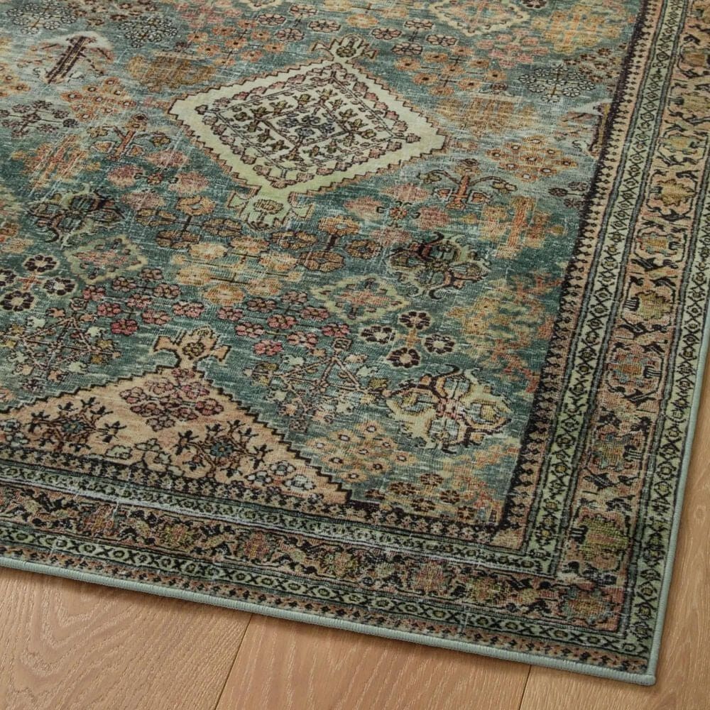 Magnolia Home Sinclair 2&#39; x 5&#39; Turquoise and Multicolor Runner, , large