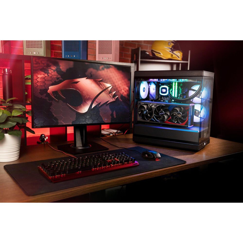 iBUYPOWER Y40 Pro Gaming Desktop PC | AMD Ryzen 7 7800X3D - 32GB RAM - NVIDIA GeForce RTX 5070 Ti Graphics - 2TB SSD in Black, , large