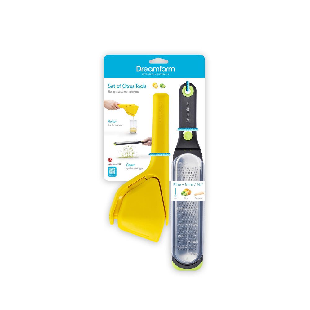 Dreamfarm 2-Piece Citrus Tool Set in Yellow and Green, , large