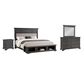 Davis International Prescott 4 Piece Queen Storage Panel Bedroom Set in Gray Oak, , large