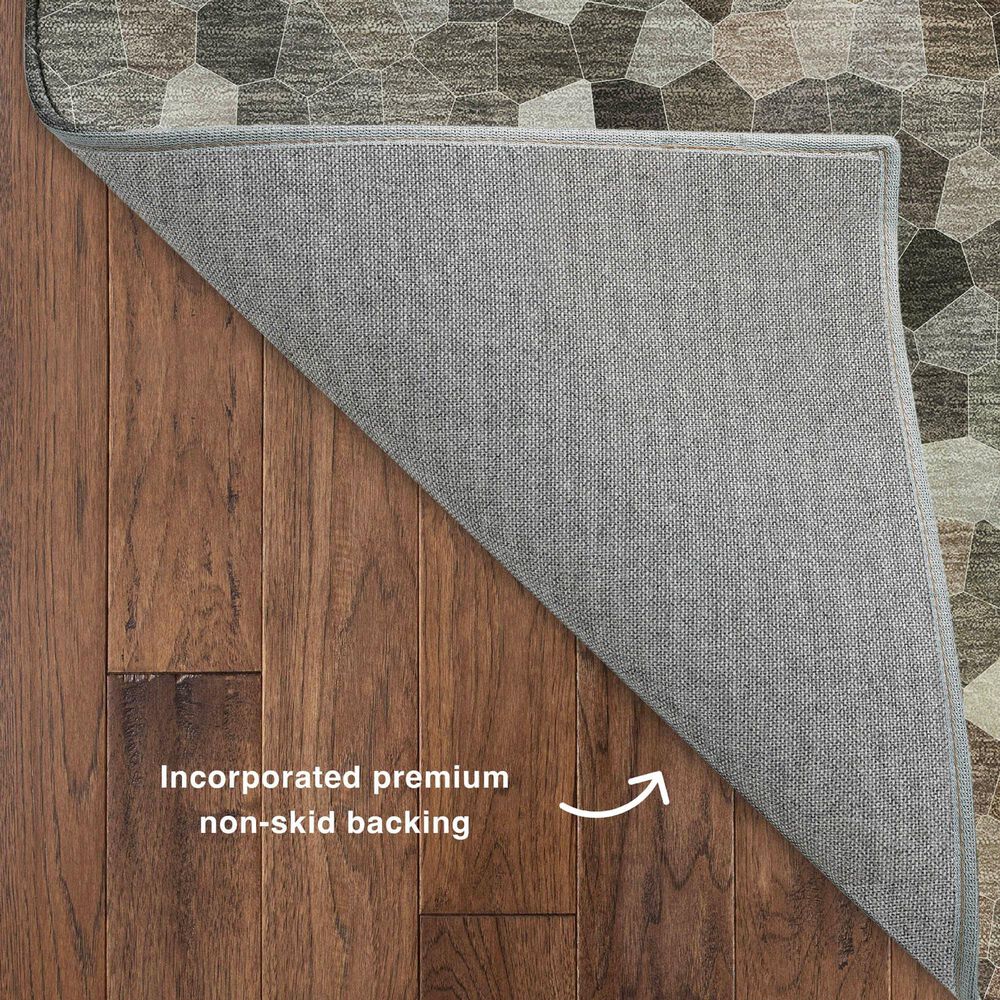 Dalyn Rug Company Kaleidoscope Pewter 2'3" x 7'6" Indoor/Outdoor Runner, , large