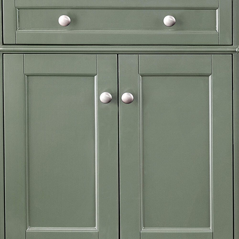 James Martin Vanities Brittany 72&quot; Double Bathroom Vanity in Smokey Celadon with Single Hole 3 cm White Zeus Quartz Top and Rectangular Sinks, , large