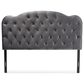 Baxton Studio Clovis Full Upholstered Headboard in Grey, , large