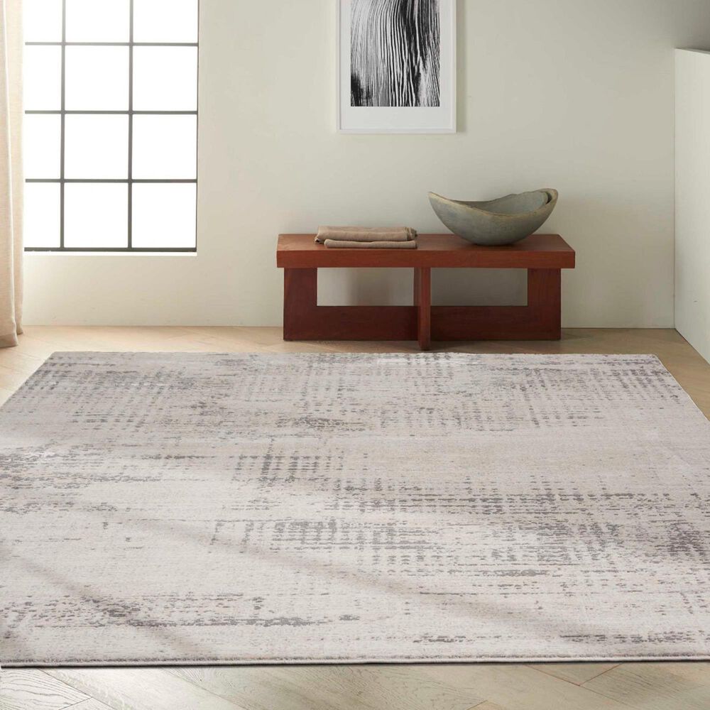 Nourison Rush 7&#39; x 10&#39; Ivory and Beige Area Rug, , large