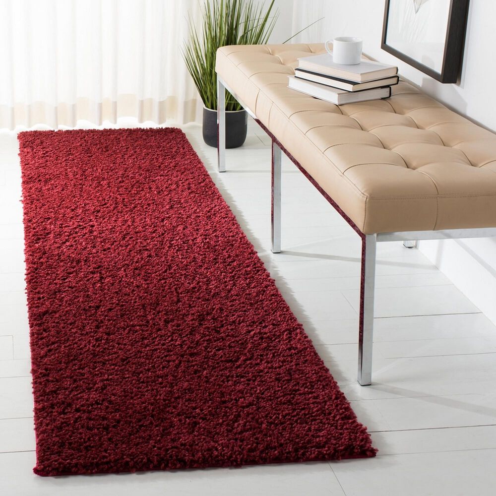 Safavieh August Shag 2&#39;3&quot; x 10&#39; Burgundy Runner, , large