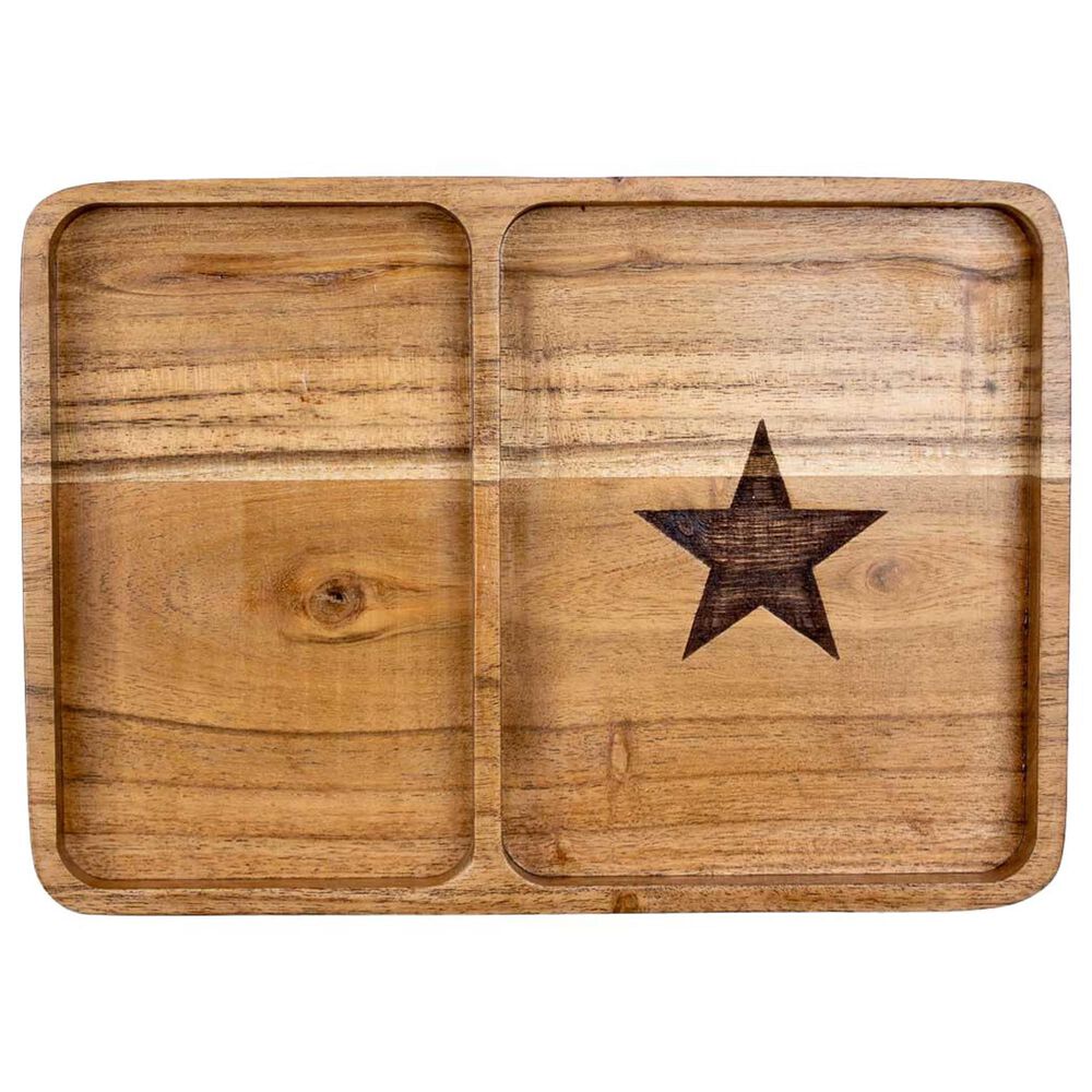 The Royal Standard Star Etched Wood Valet Tray in Natural, , large
