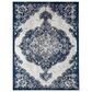 Amer Rugs Alexandria 4" x 6" Ivory and Navy Area Rug, , large