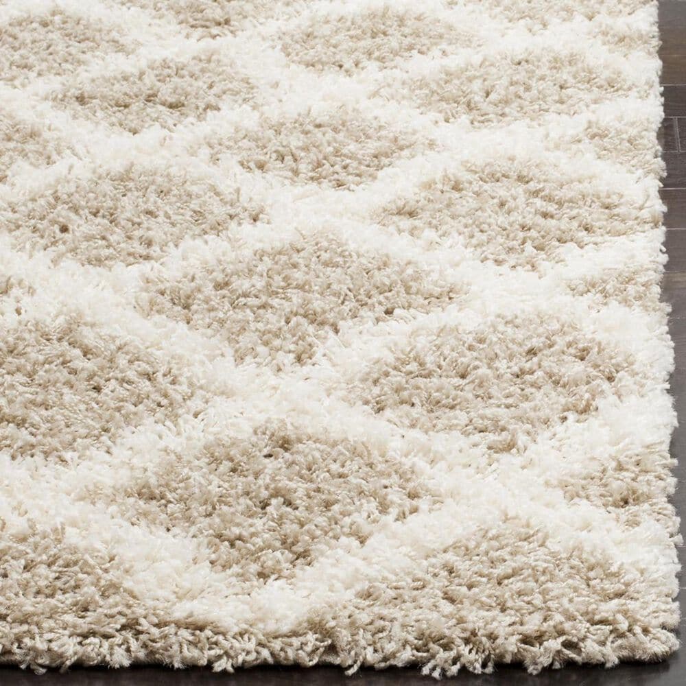 Safavieh Dallas Shag SGD258D-5 5&#39;1&quot; x 7&#39;6&quot; Beige/Ivory Area Rug, , large