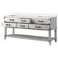 Lexora Home Norwalk 72" Double Bathroom Vanity in White Oak with White Quartz Top and Rectangular Sinks, , large