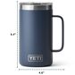 YETI Rambler 24 Oz Mug with MagSlider Lid in Rescue Red, , large