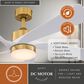 Vaxcel Redmond 52" Integrated LED Ceiling Fan in Satin Brass, , large