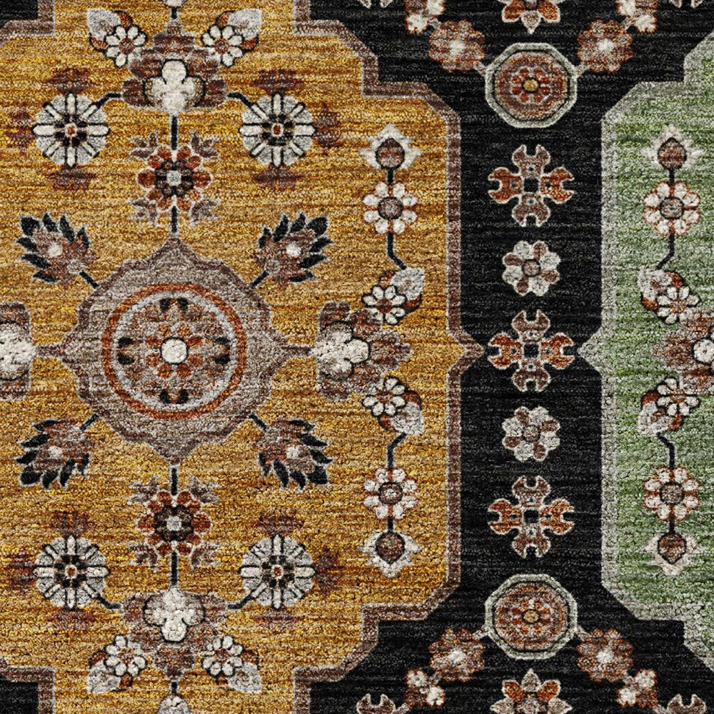 Dalyn Rug Company Silk Road Black, Ivory, Paprika, Sage, Gold and Gray 8&#39; x 10&#39; Area Rug, , large