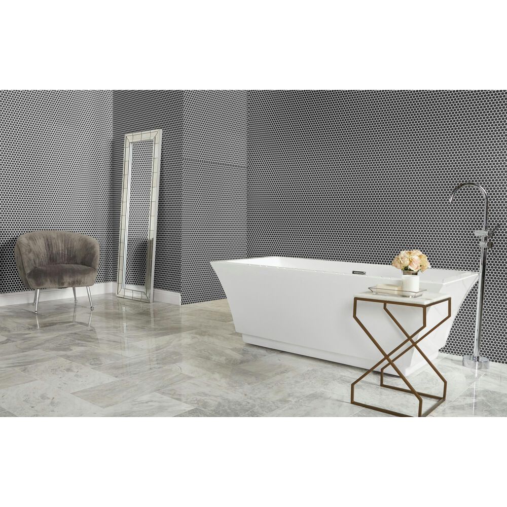 Dal-Tile Color Wheel Black 13&#39;&#39; X 11&#39;&#39; Ceramic Mosaic Sheet, , large