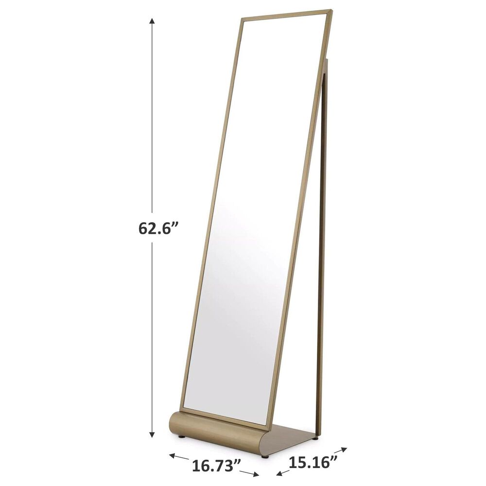 Eichholtz Panorama Floor Mirror in Brushed Brass, , large