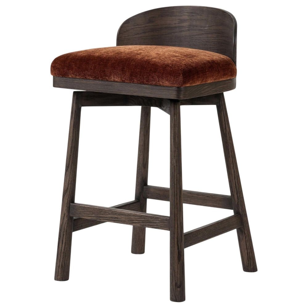 Four Hands Ashford Cloris Swivel Counter Stool in Altair Sienna, , large
