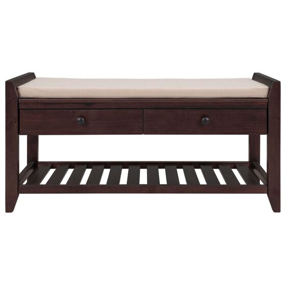 DHP Winthrop Entryway Storage Bench in Black Oak