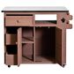 Hearth and Haven Outdoor Kitchen Island Cart with Extendable Stainless Steel Top and Adjustable Shelf in Brown, , large