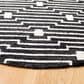 Safavieh Micro-Loop MLP166H 5" Round Charcoal and Ivory Area Rug, , large