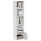 HOMLUX 5-Tier Shelf Bookcase with Door Storage Cabinet in White, , large