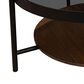 Shannon Hills Felix Round Coffee Table in Black and Walnut, , large