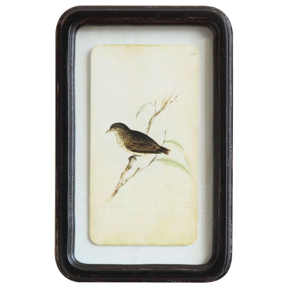 Creative Coop Heirloom 7" x 11" Wall Decor with Floating Bird Art in Multicolor (Set of 6), , large