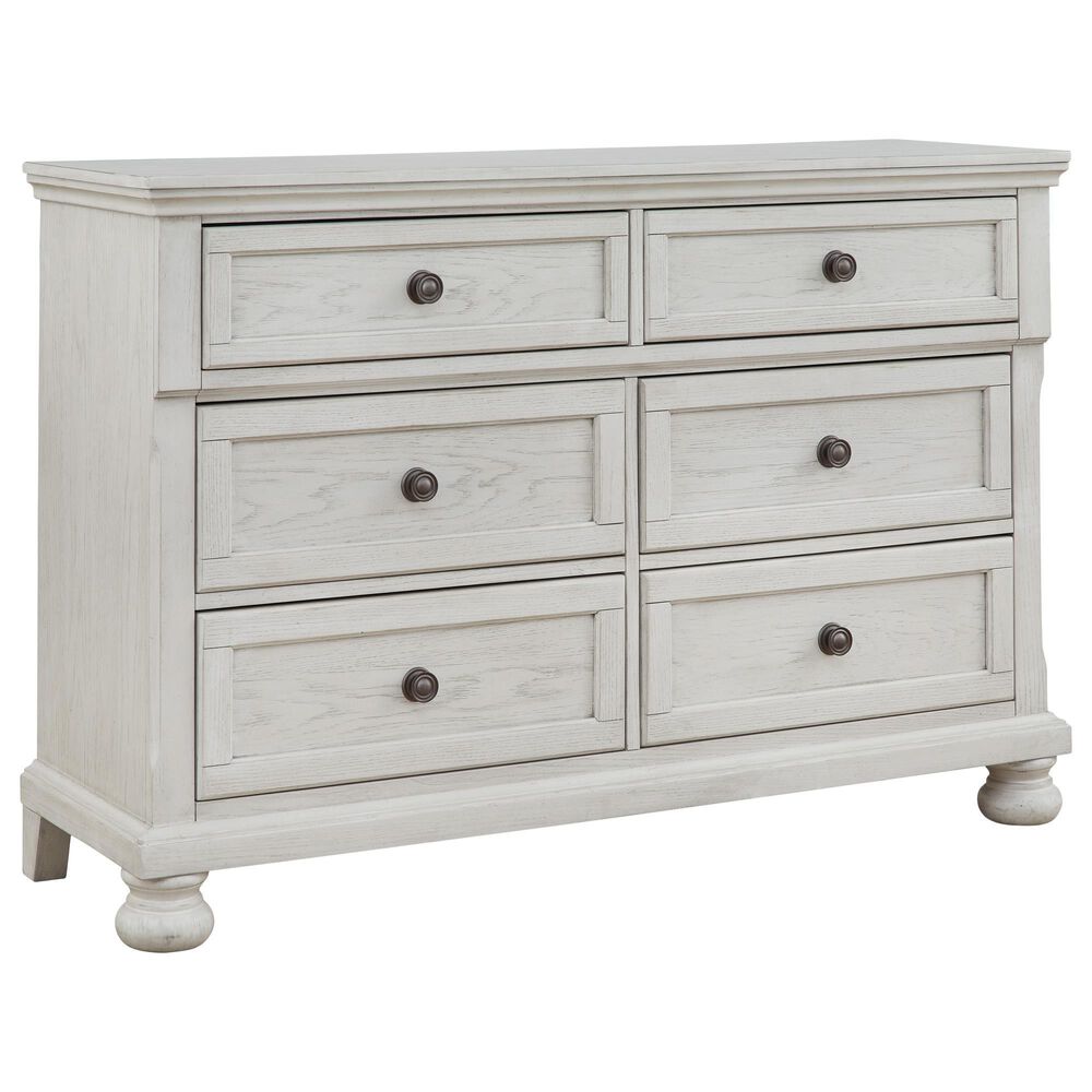 Ashley Robbinsdale 4-Piece Full Storage Bedroom Set in Antique White, , large