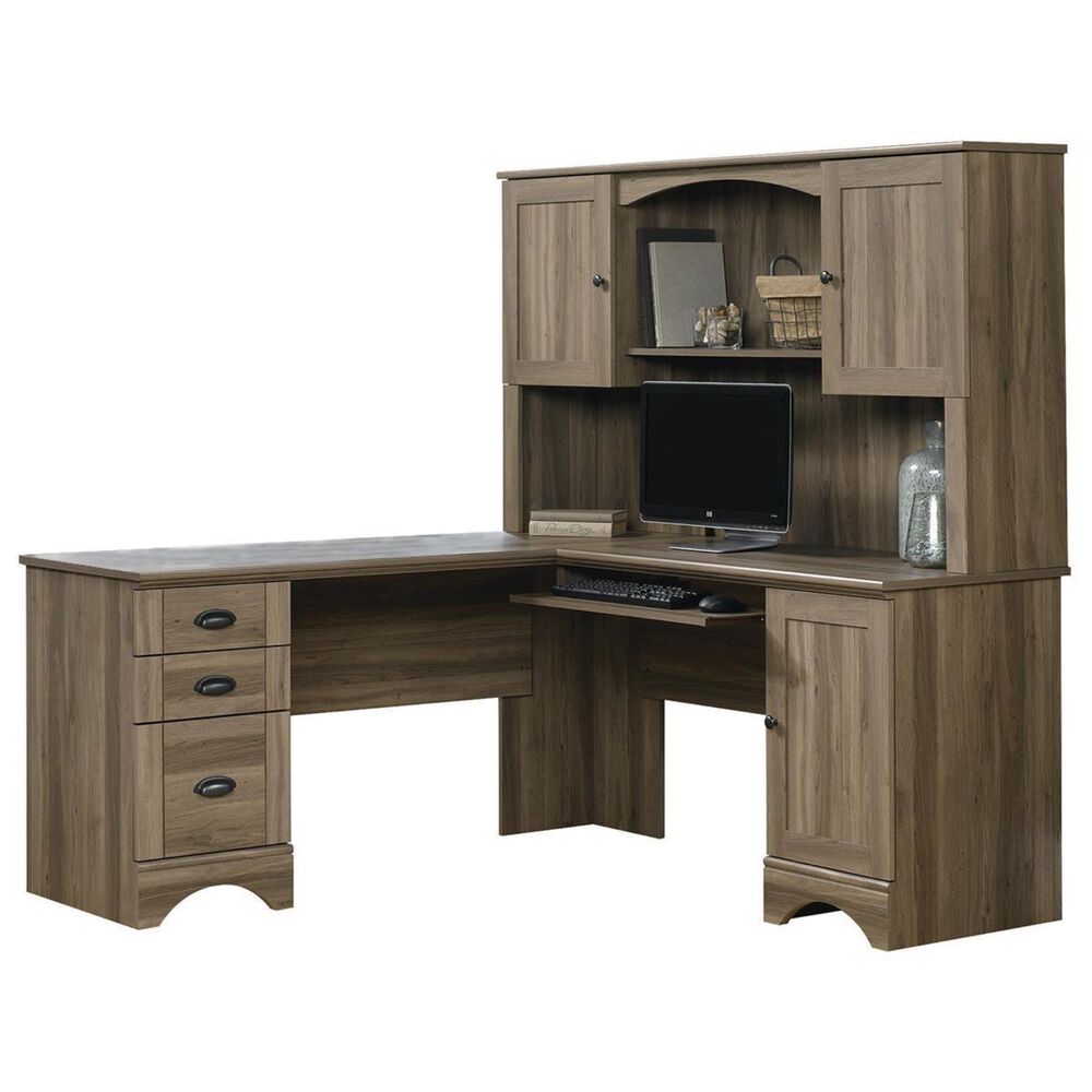 Sauder Corner Desk with Hutch Nebraska Furniture Mart