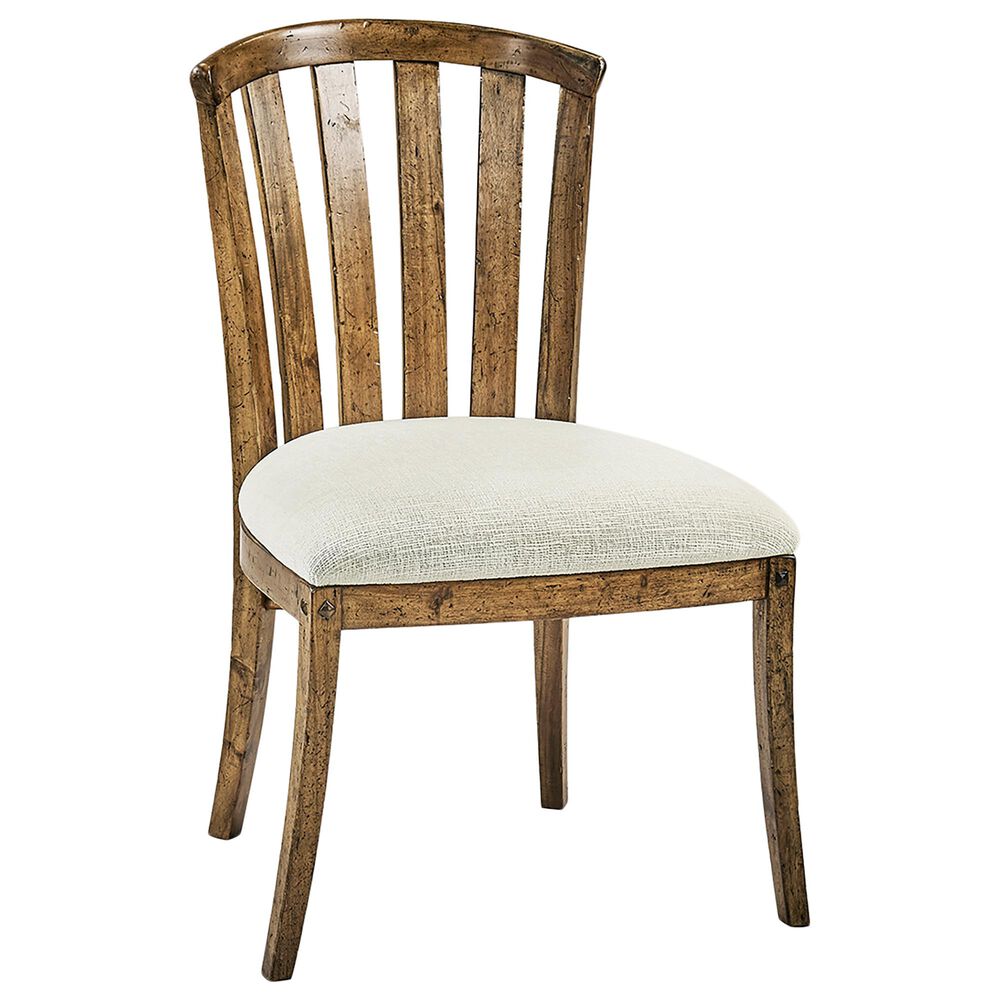 Jonathan Charles Fine Furniture Casually Country Curved Back Side Chair in Medium Driftwood, , large