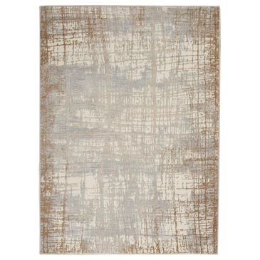 Nourison Rush 6" x 9" Ivory and Taupe Area Rug, , large