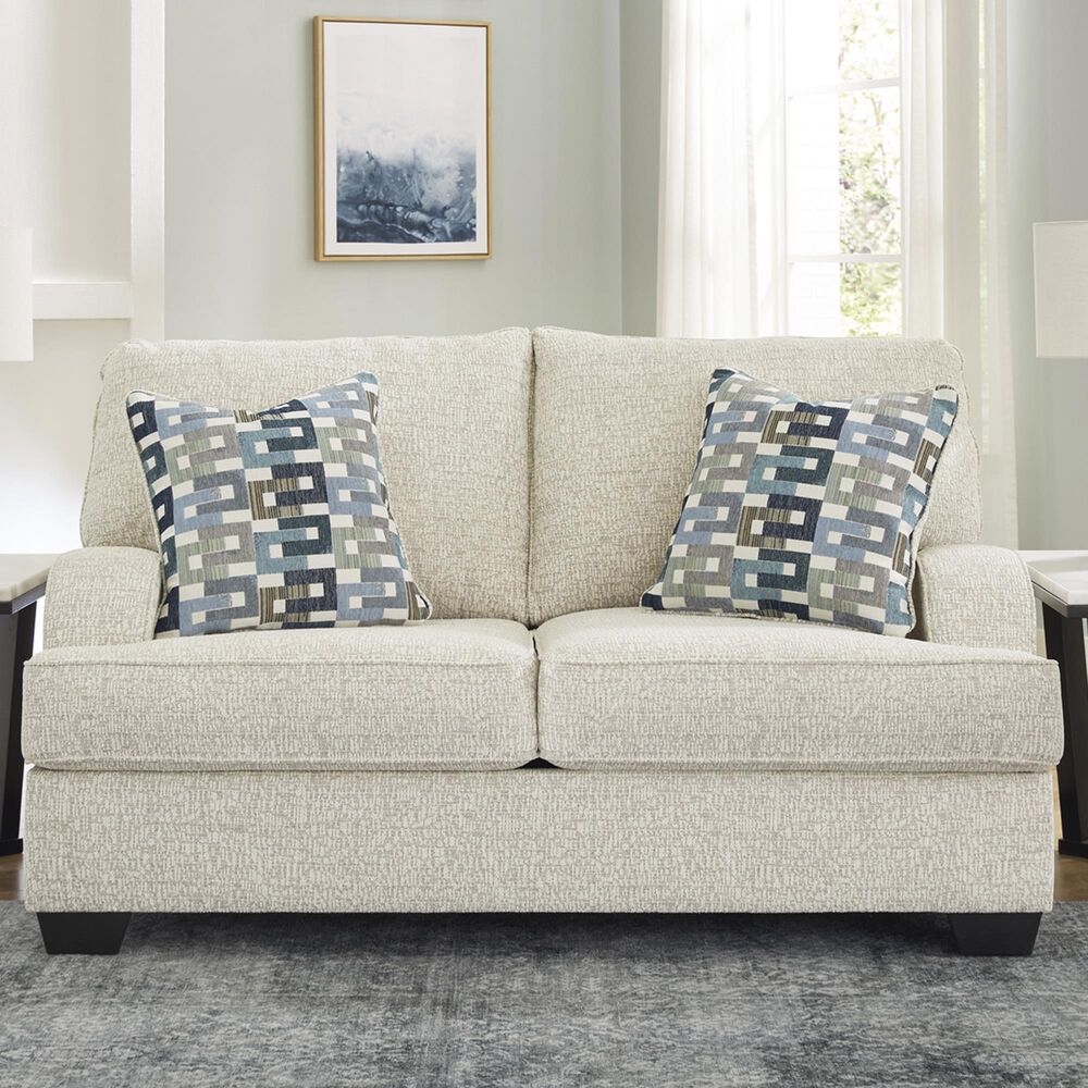 Ashley Valerano Stationary Loveseat in Parchment, , large