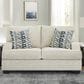 Ashley Valerano Stationary Loveseat in Parchment, , large
