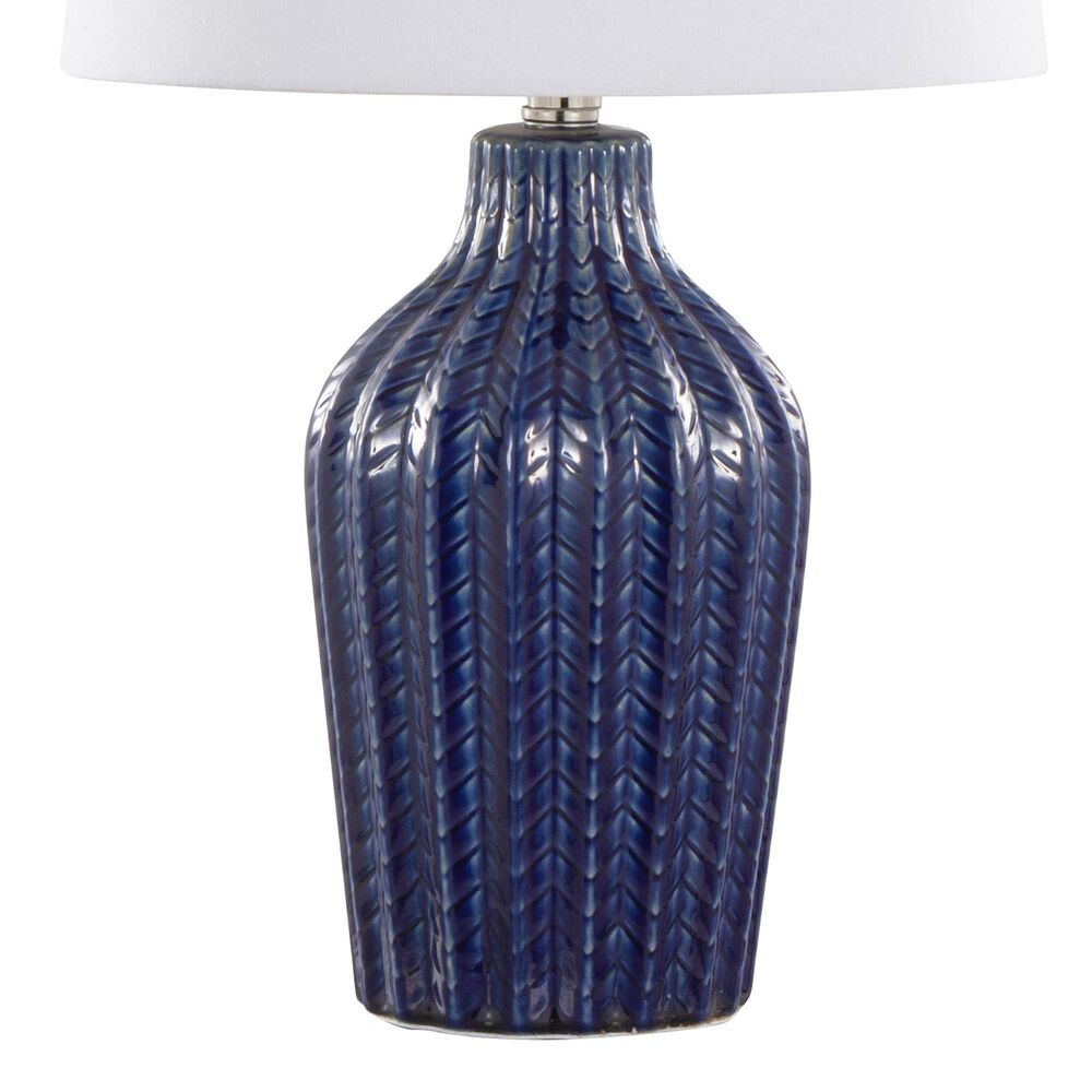LumiSource Rockwell Table Lamp in Dark Blue and Polished Nickel (Set of 2), , large