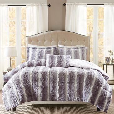 Hampton Park Zuri 3-Piece Twin Comforter Set in Grey, , large