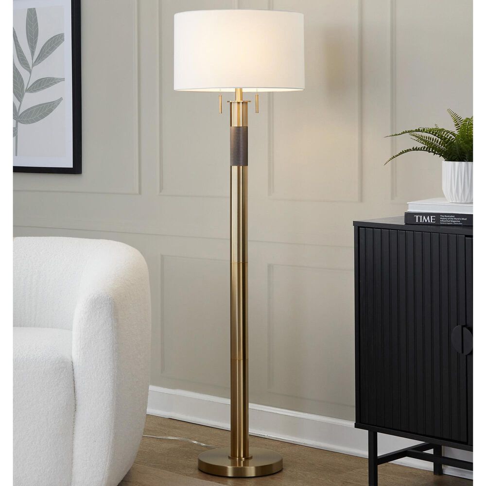 LumiSource Trophy Floor Lamp in Gold, , large