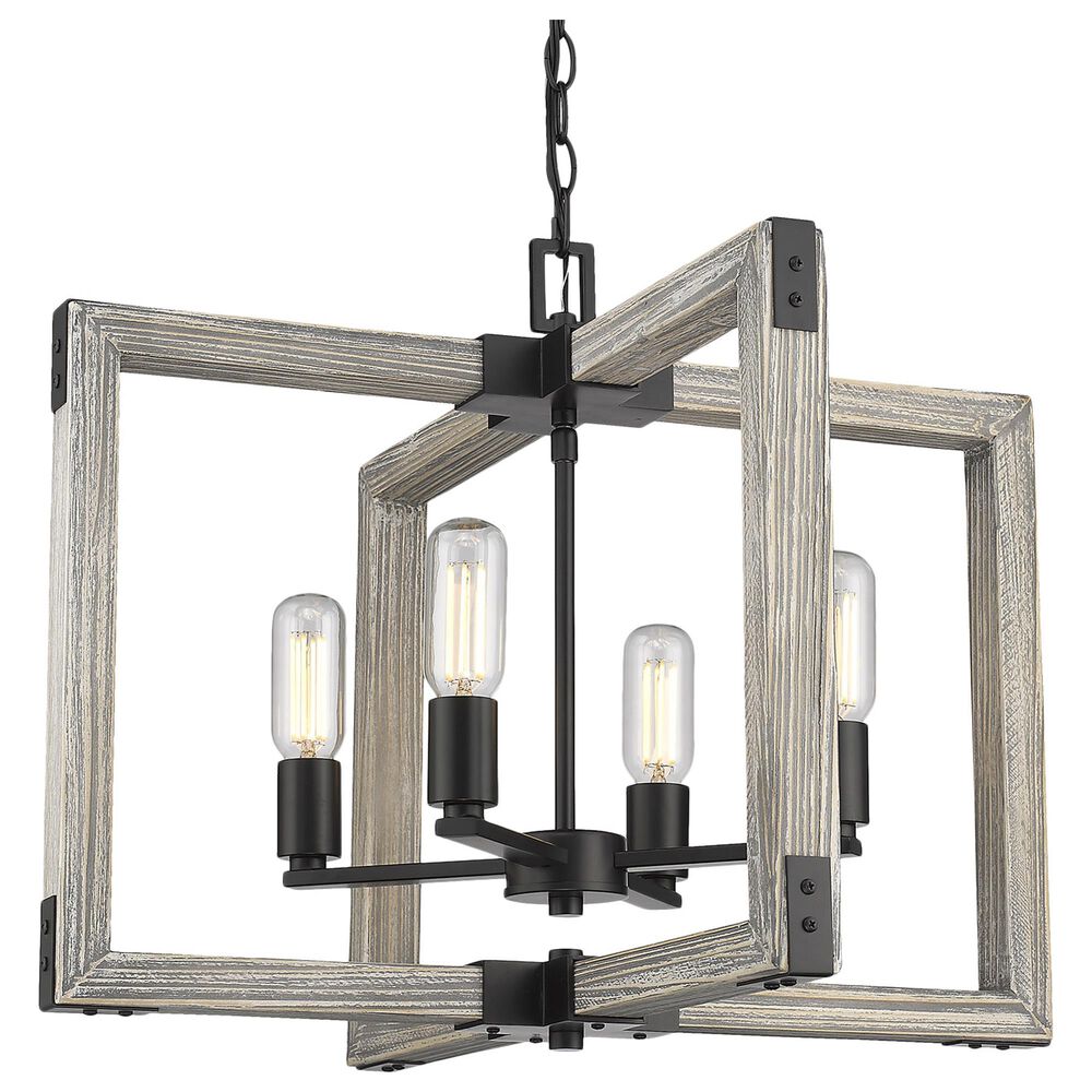 Golden Lighting Lowell 4-Light Chandelier in Matte Black, , large