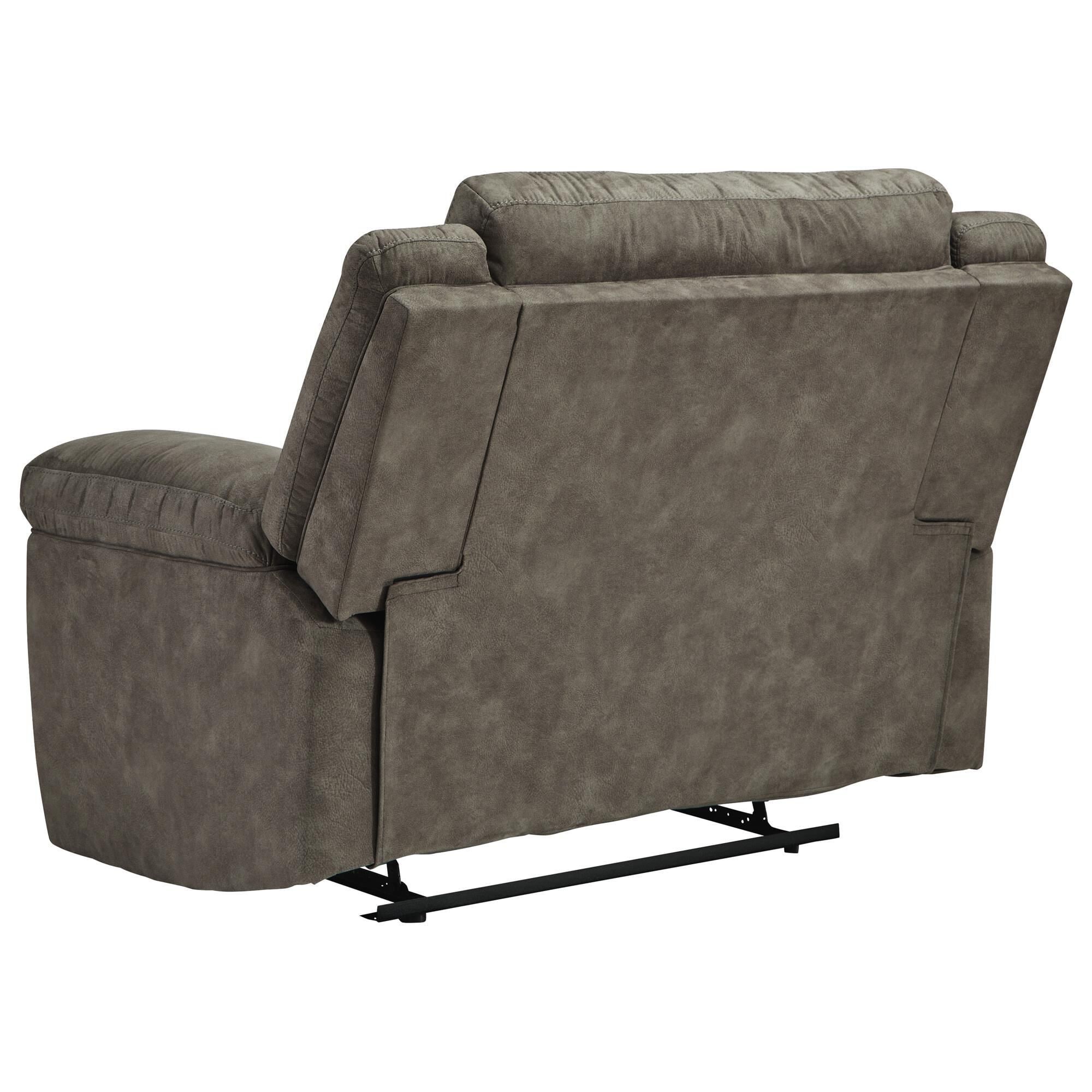Ashley Laresview Manual Zero Wall Wide Seat Recliner in Fossil