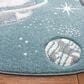 Safavieh Carousel 5"3" Round Teal and Ivory Kids Area Rug, , large