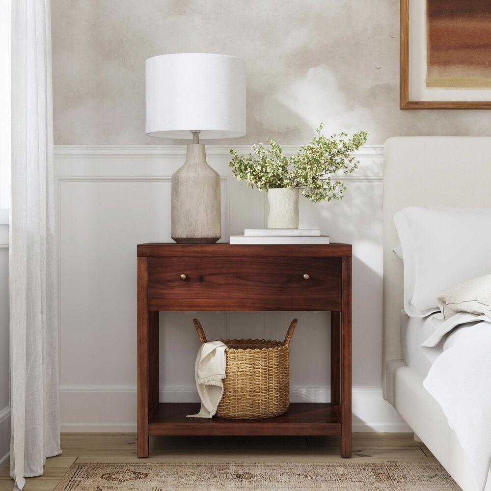 Butler Specialty Company Nora 1-Drawer 30" Nightstand in Walnut Brown, , large