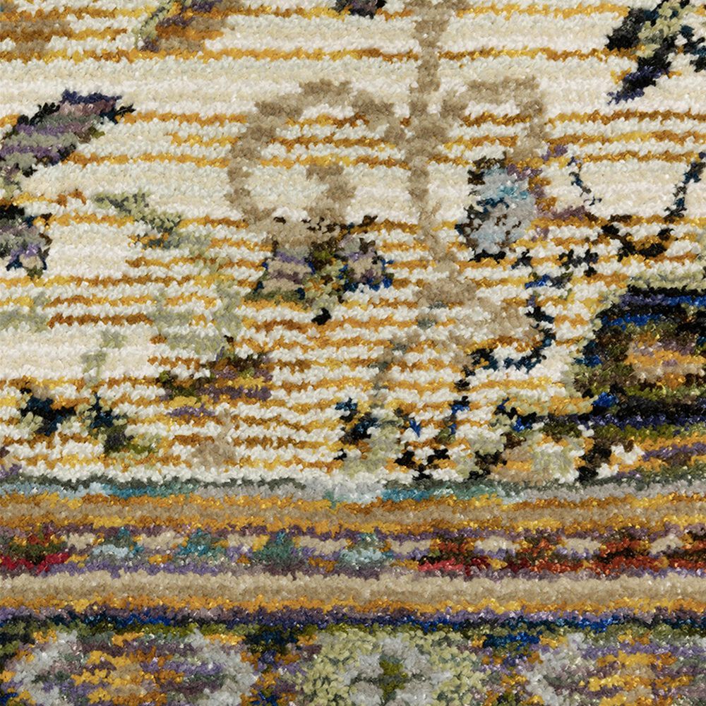 Oriental Weavers Andorra 2&#39;6&quot; x 12&#39; Ivory and Blue Runner, , large
