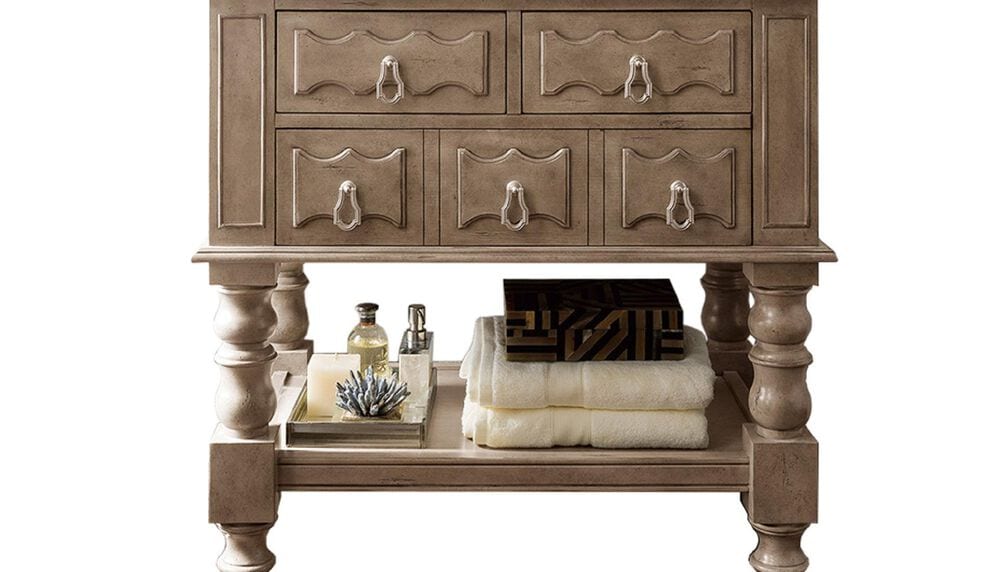 James Martin Castilian 36" Single Vanity Cabinet in Empire Gray, , large