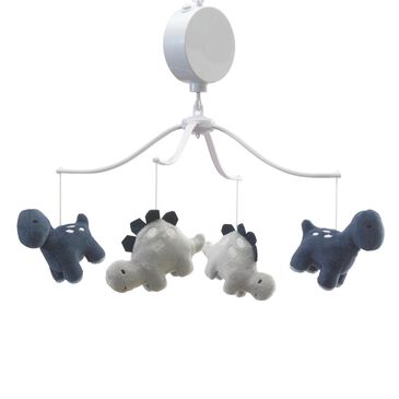 Lambs and Ivy Roar Musical Mobile in Black, Navy and Tan, , large