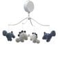 Lambs and Ivy Roar Musical Mobile in Black, Navy and Tan, , large