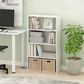HOMLUX 4-Tier Open Shelf Bookcase in White, , large
