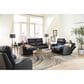 Catnapper Angelo Power Reclining Sofa with Power Headrest in Black, , large